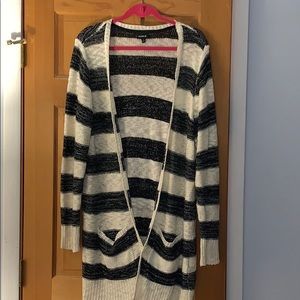 Torrid Black Striped Sweater
